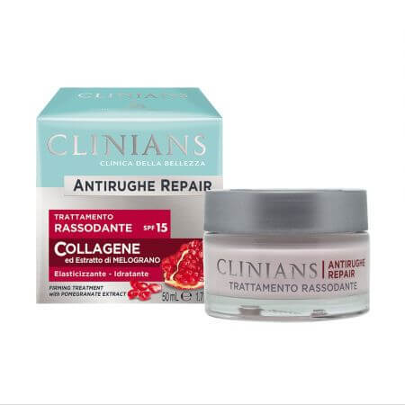 Tratament consolidant antirid cu colagen si extract de rodie, 50 ml, Clinians