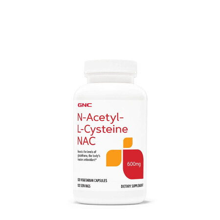 N-Acetyl-L-Cysteine NAC 600 mg, 120 cps, GNC 