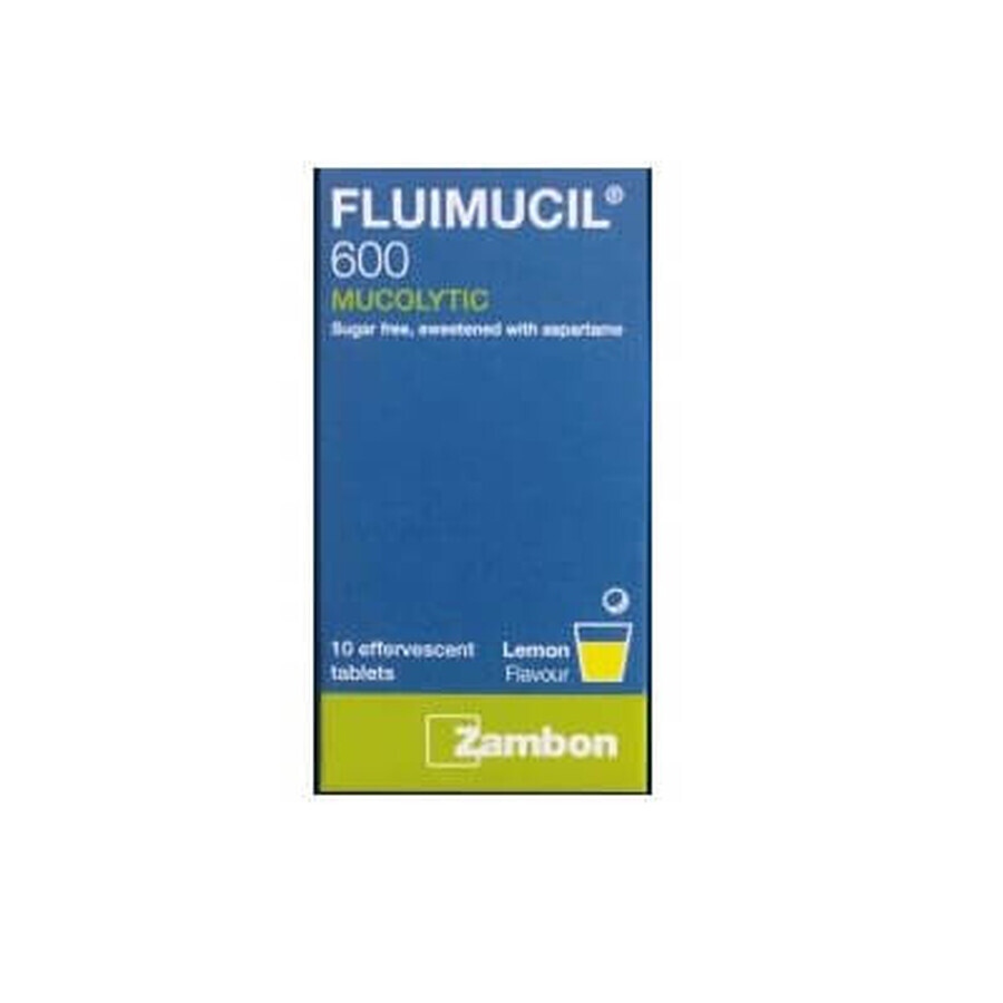 Fluimucil 600, 10 Brausetabletten, Zambon