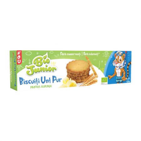 Biscotti Bio con puro burro, 125 g, Bio Junior