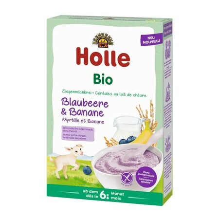 Bio-Müsli mit Ziegenmilch und Obst, Heidelbeeren und Bananen, 200 g, Holle