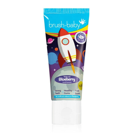 Blaubeer-Zahnpasta Rocket, 3 - 6 Jahre, 50 ml, Brush Baby