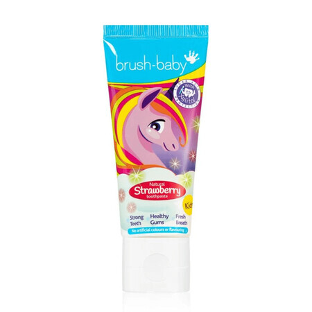 Einhorn-Erdbeer-Zahnpasta, 3 - 6 Jahre, 50 ml, Brush Baby