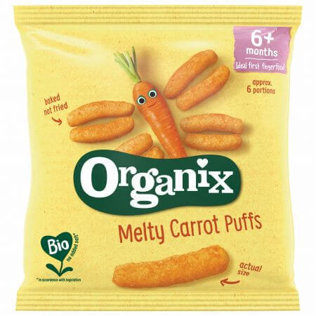 Bio Zuckermais mit Karotten Snack, 6 Monate+, 20 g, Organix
