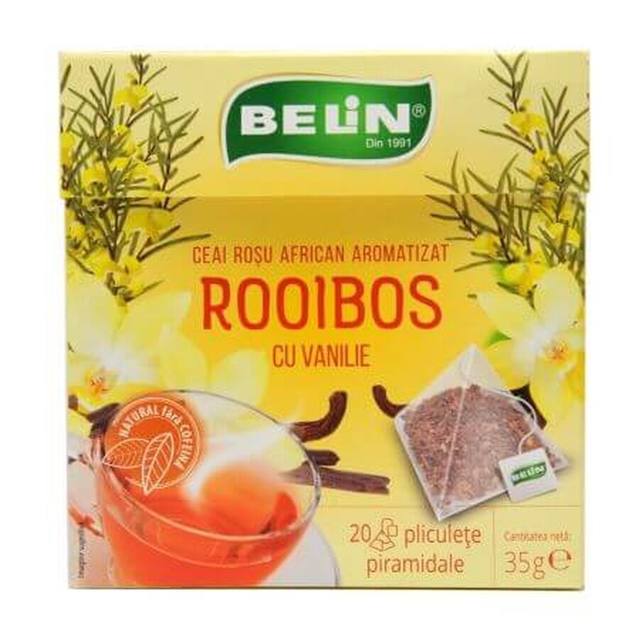 Ceai rooibos cu vanilie, 20 plicuri, Belin