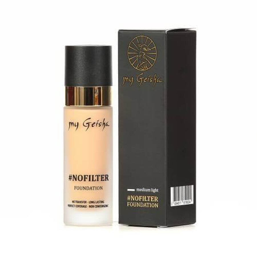 Fond de ten fluid Nofilter Nuanta 01 Medium Light, 30 ml, my Geisha