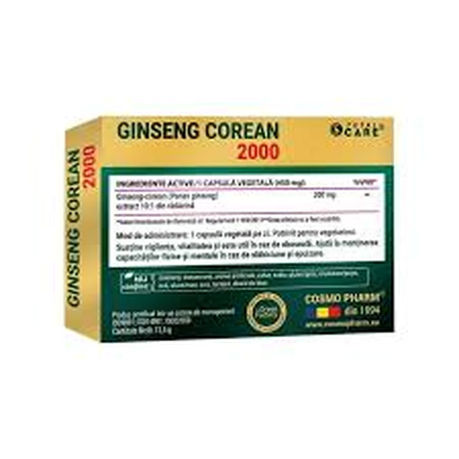 Korean Ginseng, 2000 mg, 30 tablets, Cosmo Pharm