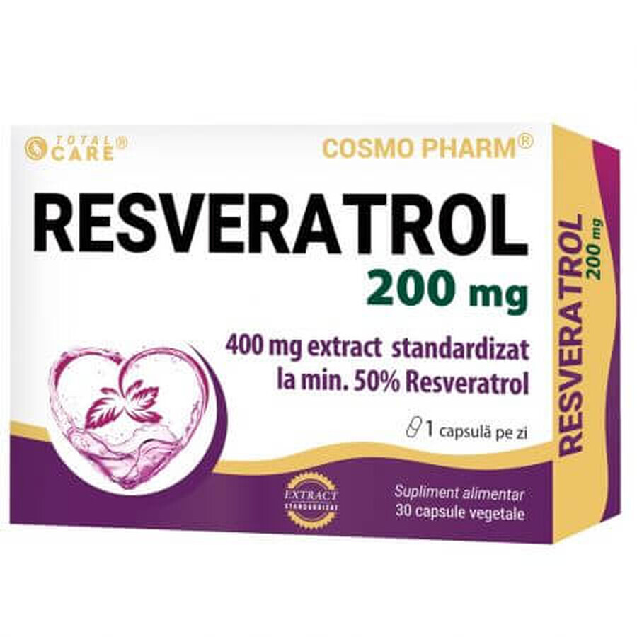 Resveratrol, 200 mg, 30 capsule, Cosmo Pharm