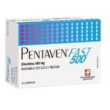 Pentaven Fast 500, 20 tabletten - Voedingssupplement op basis van diosmine, bromelaïne, sulfine en mesteacan, Pharma Suisse Laboratories