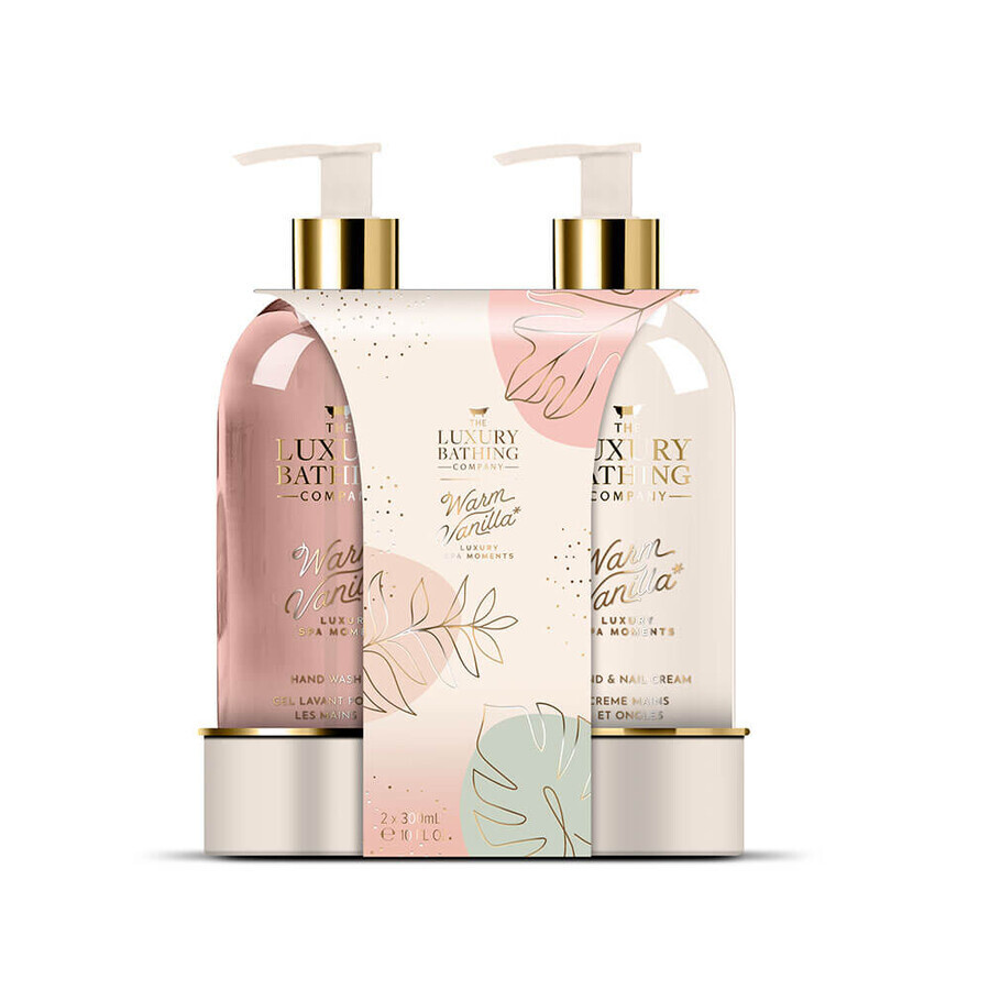 Set Cadou Delightful Duo, The Luxury Bathing Company, Warm Vanilla, 600 ml