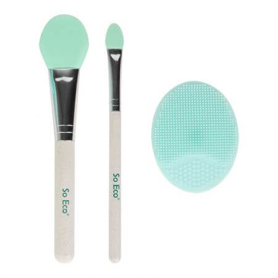 Set exfoliere si curatare pentru fata, 3 buc, So Eco