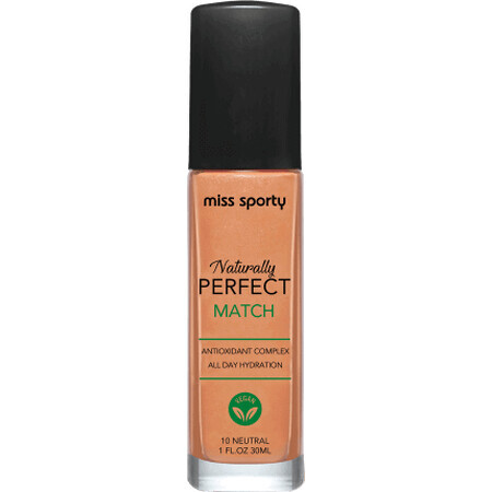 Miss Sporty Naturally Perfect Match Foundation 10 Neutrale, 1 Pk