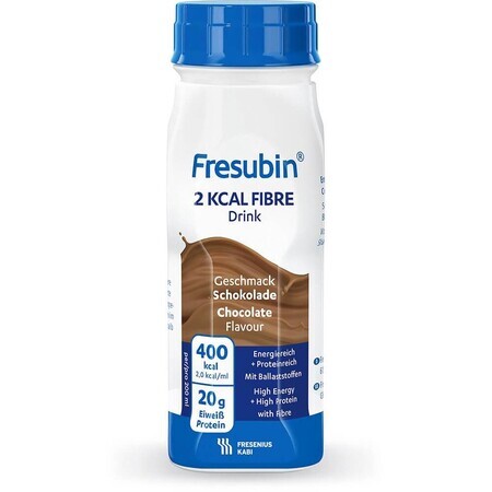 Fresubin 2 kcal Ballaststoffgetränk Schokolade, 4 x 200 ml, Fresenius Kabi