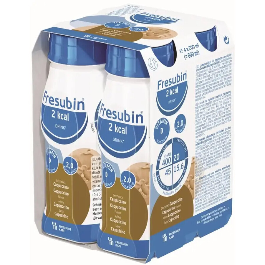 Fresubin Protein Energy cu aromă de cappuccino, 4 x 200 ml, Fresenius Kabi