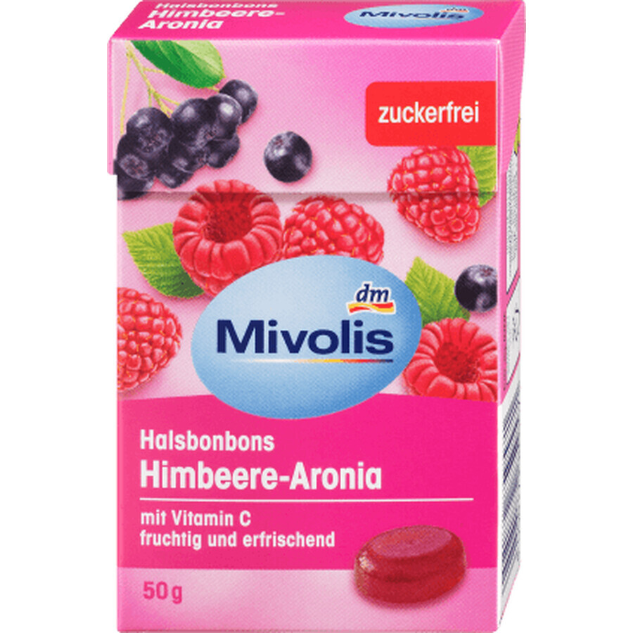 Mivolis Himbeer-Aronia-Halsbonbon, 16 Stück