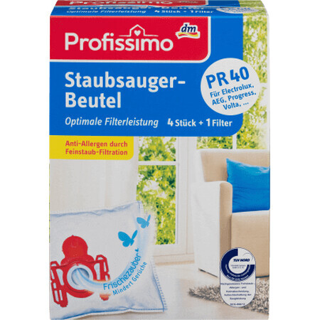 Profissimo Saci aspirator PR40 și un filtru, 4 buc