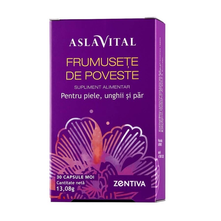 Frumusete de poveste, pentru piele, unghii și păr Aslavital, 30 capsule moi, Zentiva