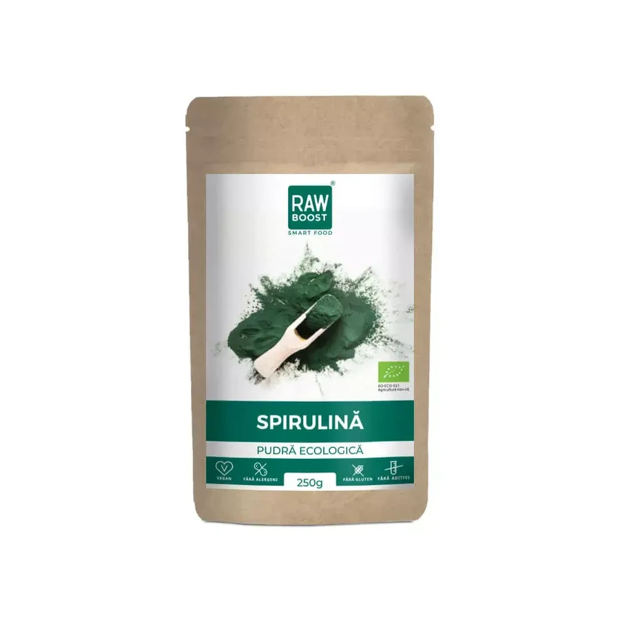 Spiruline en poudre Bio, 250 g, Rawboost
