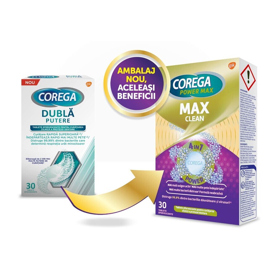 Corega Max Clean x 30 Brausetablette, Gsk