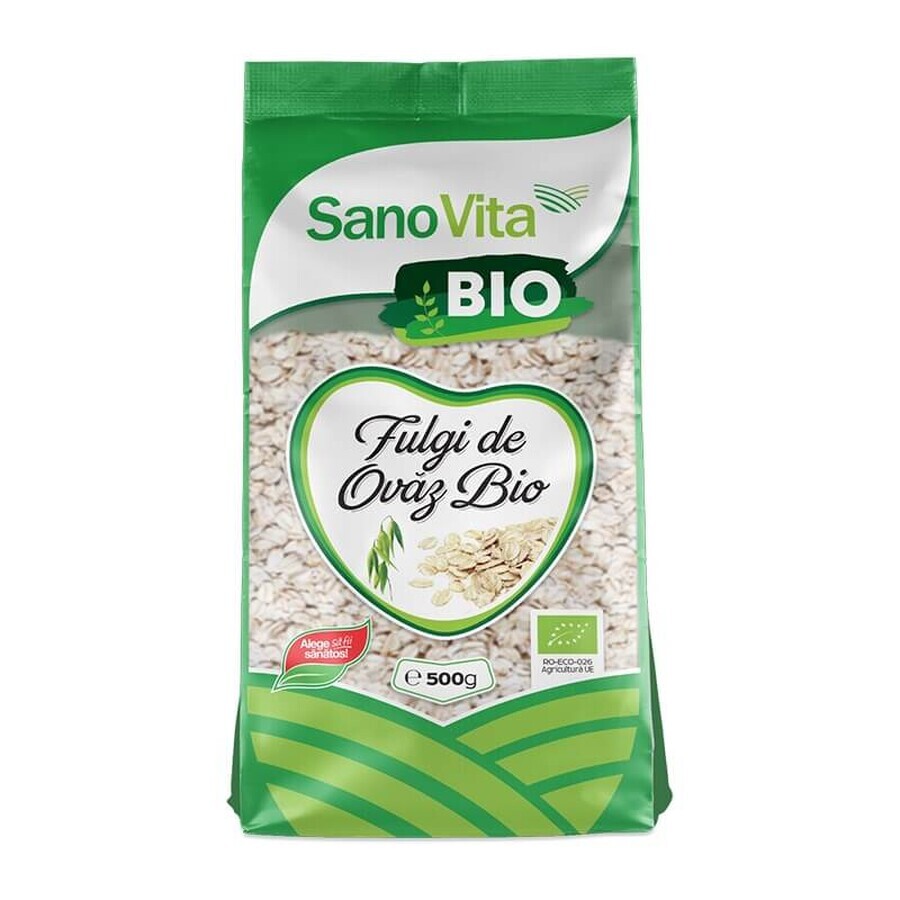 Fulgi de ovăz BIO, 500g, Sanovita