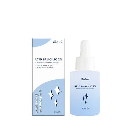 Ser cu acid salicilic 2%, pentru tenul sensibil și acneic, 30 ml, Meloni