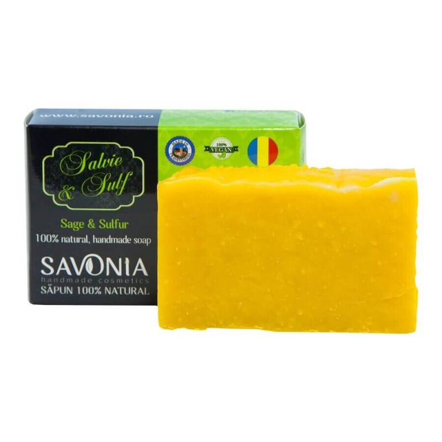 Sapun Natural Salvie si Sulf, 90g, Savonia