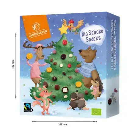 Calendar Advent Bomboane Bio, 380 g, Landgarten