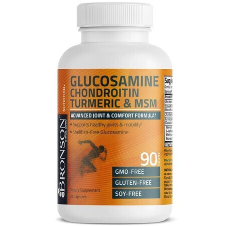 Glucosamin Chondroitin Kurkuma & MSM, 90 Kapseln, Bronson