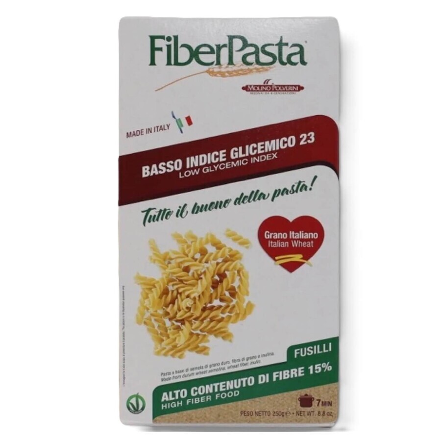 Paste fusilli, 250 g, Fiber Pasta