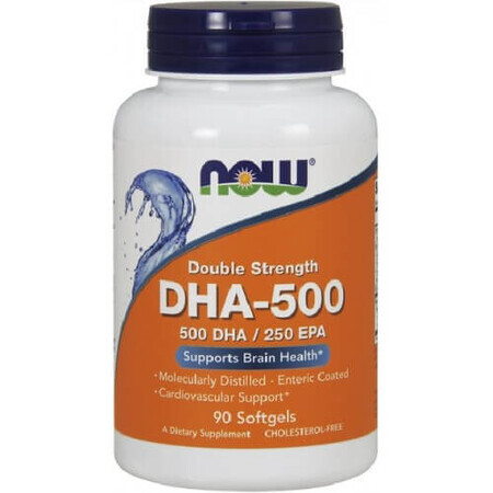 DHA-500 mg Omega 3 x 90 cps moi, Now Foods 