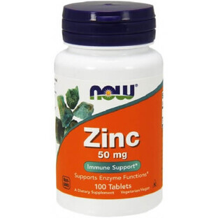 Zinc Gluconate 50 mg x 100 tablets, Now Foods