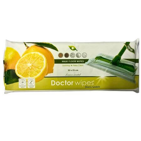 Lavete umede pentru podele, 36 buc, Doctor Wipes