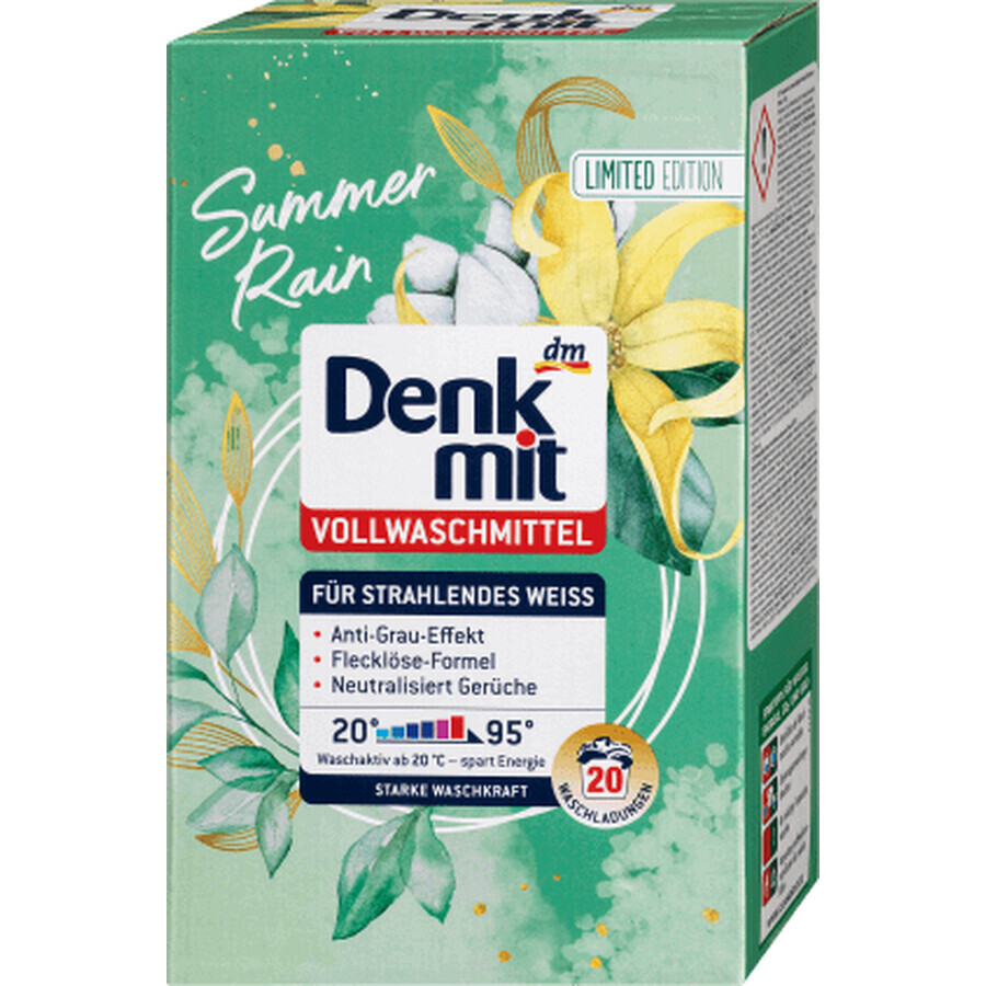 Denkmit Detergent pudră pentru spălarea rufelor albe summer rain 20 de spălări, 20 Spălări