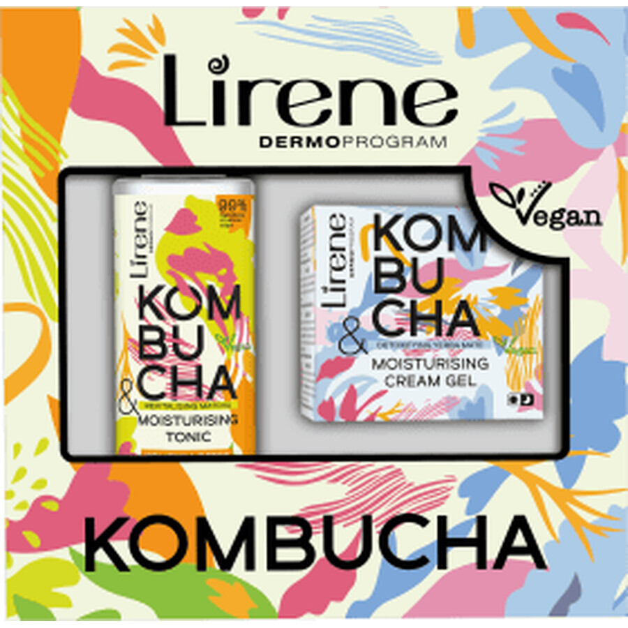 Lirene KOMBUCHA Geschenkset Creme-Gel und feuchtigkeitsspendendes Gesichtswasser, 1 Stück