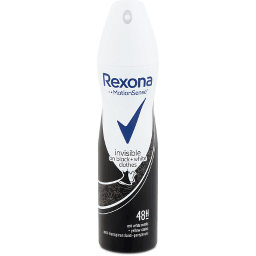 Rexona Deodorant unsichtbares Spray schwarz/weiß, 150 ml