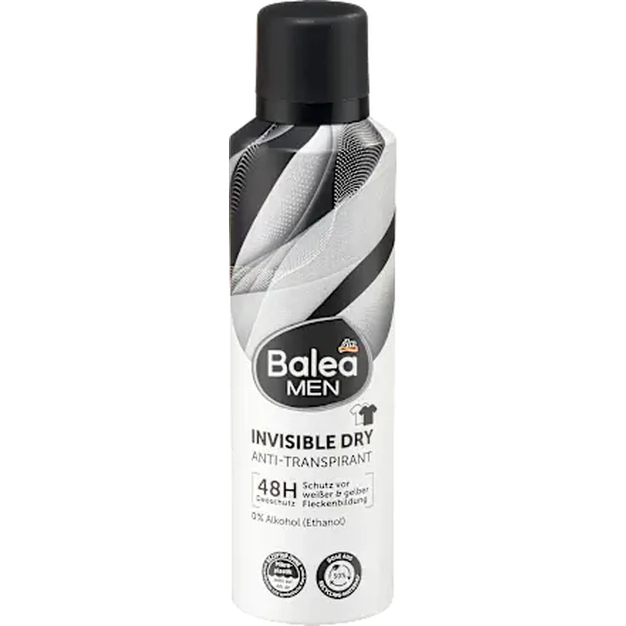 Balea MEN Deodorante Spray INVISIBILE SECCO, 200 ml