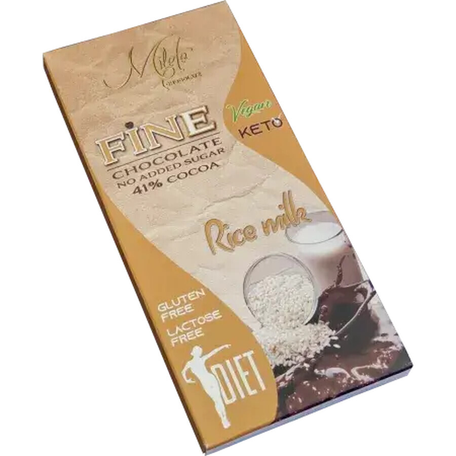 Dunkle Schokolade ohne Zucker, 80 g, Milete