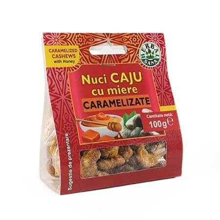 Cashewnüsse mit karamellisiertem Honig, 100 g, Herbal Sana