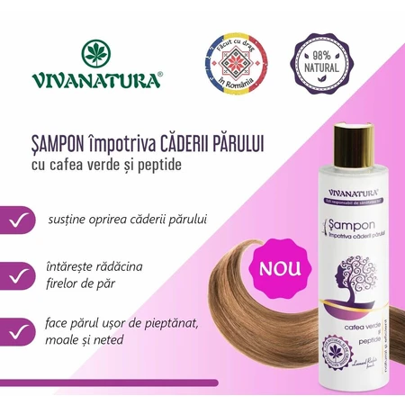 Champú contra la caída del cabello, 250 ml, Viva Natura