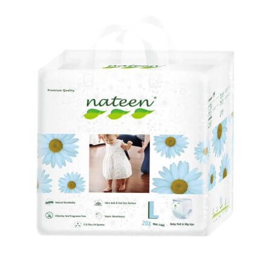 Premium Line Hypoallergene Windelhosen, 3D Flex & Fit, Nr. 4, 9-14 kg, 20 Stück, Nateen