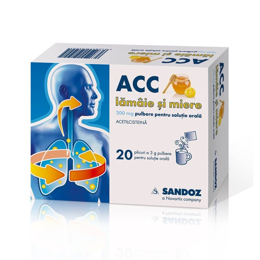 ACC Zitrone und Honig 200 mg, 20 Portionsbeutel, Sandoz