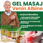 Gel da massaggio con effetto riscaldante e veleno d'ape mimetico Puterea Albinei, 275 ml, Praemium