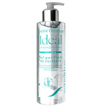 Gel purifiant de curățare fără parfum Ideal Collagen și Elastina, 250 ml, Doctor Fiterman