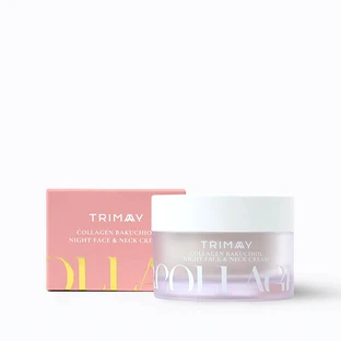 Anti-Aging Night Cream for Face and Neck Collagen Bakuchiol, Trimay, 50 ml, Biocart