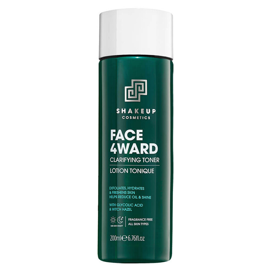 Toner Clarifiant pentru Barbati, FACE 4WARD, SHAKEUP Cosmetics, 200 ml, Biocart