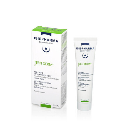 IsisPharma Teen Derm K Gel crema pentru ten acneic, 30 ml