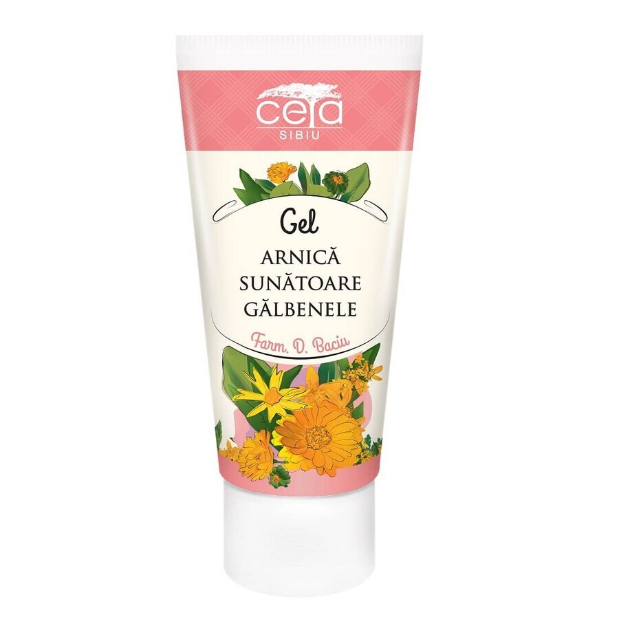 Gel cu extracte de arnică, sunătoare și gălbenele, 50 ml, Ceta Sibiu