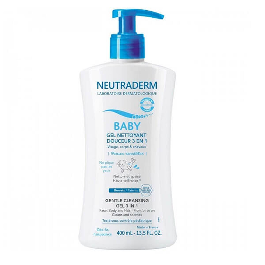 Gel de curatare delicata 3 in 1 Baby Neutraderm, 400 ml, Gilbert