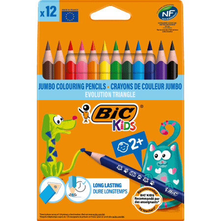 BIC Creioane triunghiulare rezistente la rupere, 12 g