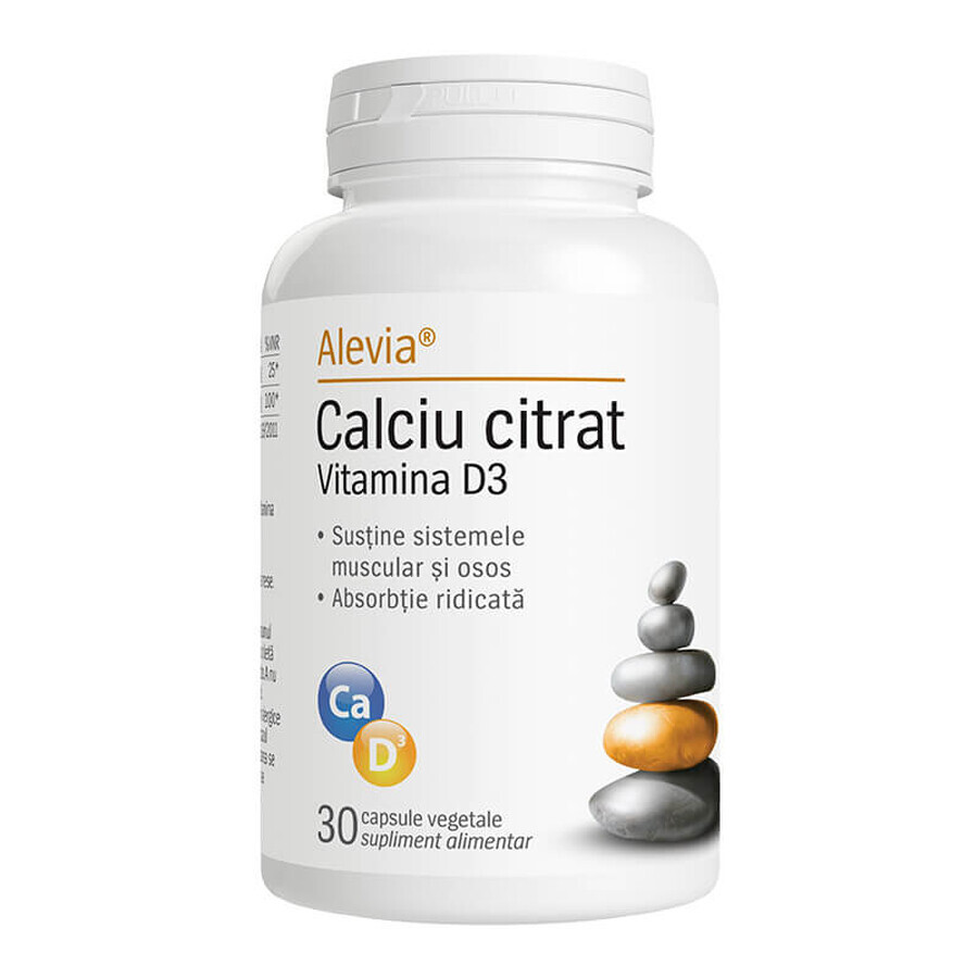 Calcium D3 Citrat, 30 Kapseln, Alevia
